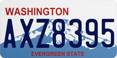 WA license plate AXZ8395