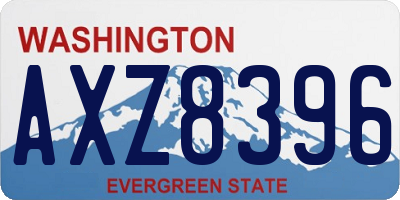 WA license plate AXZ8396