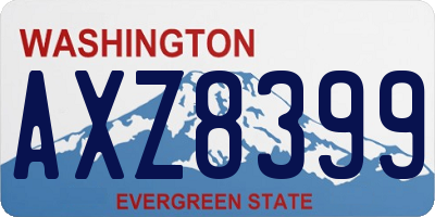 WA license plate AXZ8399