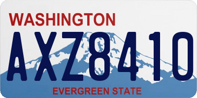 WA license plate AXZ8410