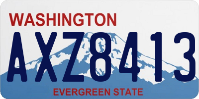 WA license plate AXZ8413
