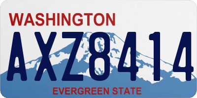 WA license plate AXZ8414