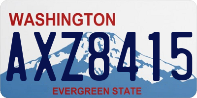 WA license plate AXZ8415