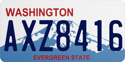 WA license plate AXZ8416