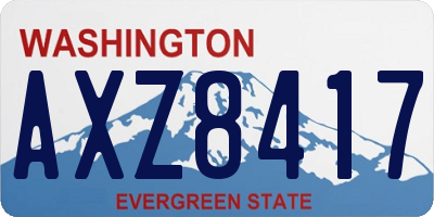 WA license plate AXZ8417