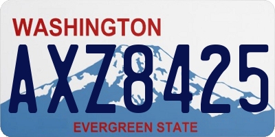 WA license plate AXZ8425