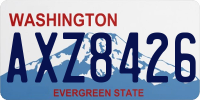 WA license plate AXZ8426
