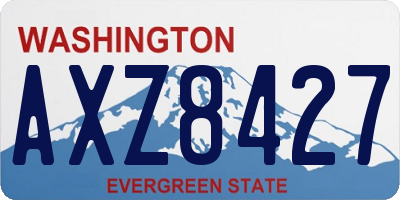 WA license plate AXZ8427