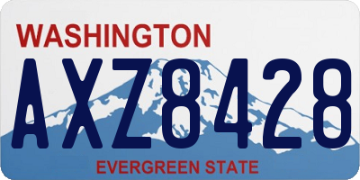 WA license plate AXZ8428