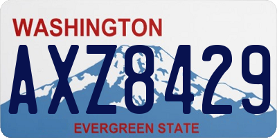 WA license plate AXZ8429