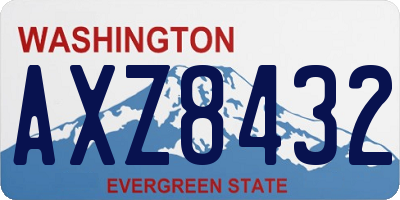 WA license plate AXZ8432
