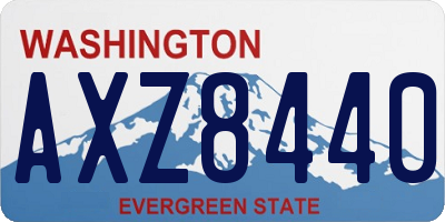 WA license plate AXZ8440