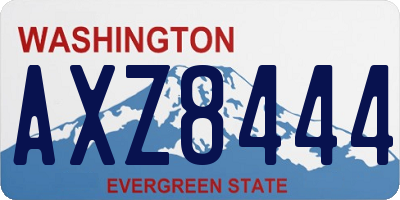 WA license plate AXZ8444