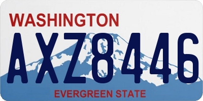 WA license plate AXZ8446