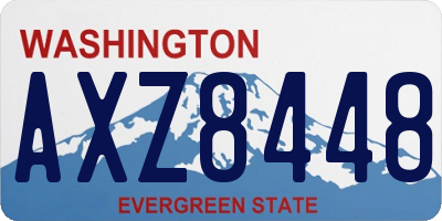 WA license plate AXZ8448