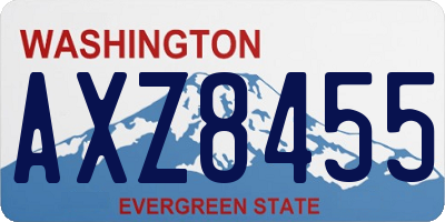 WA license plate AXZ8455