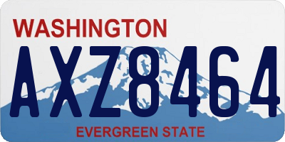 WA license plate AXZ8464