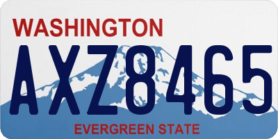 WA license plate AXZ8465