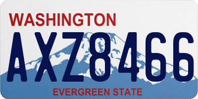WA license plate AXZ8466