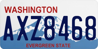 WA license plate AXZ8468