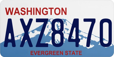 WA license plate AXZ8470