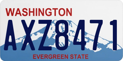 WA license plate AXZ8471
