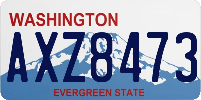 WA license plate AXZ8473