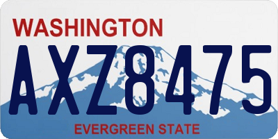 WA license plate AXZ8475