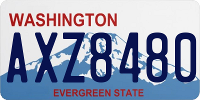 WA license plate AXZ8480