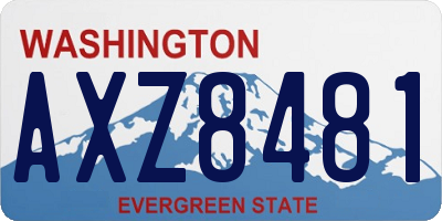 WA license plate AXZ8481