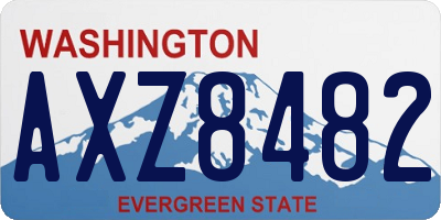 WA license plate AXZ8482
