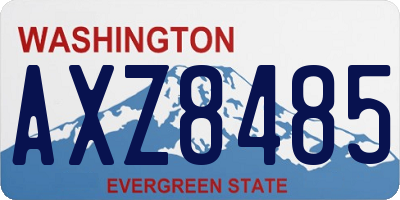 WA license plate AXZ8485