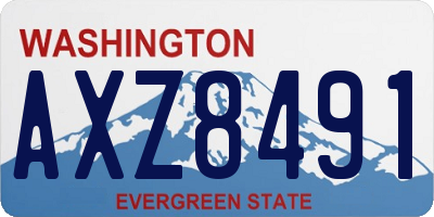 WA license plate AXZ8491