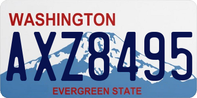 WA license plate AXZ8495