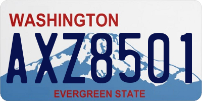 WA license plate AXZ8501