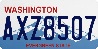 WA license plate AXZ8507