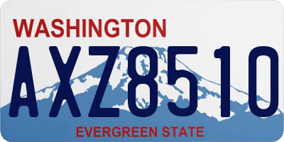 WA license plate AXZ8510