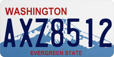 WA license plate AXZ8512