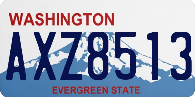 WA license plate AXZ8513
