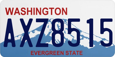 WA license plate AXZ8515