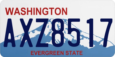 WA license plate AXZ8517
