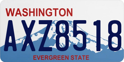 WA license plate AXZ8518