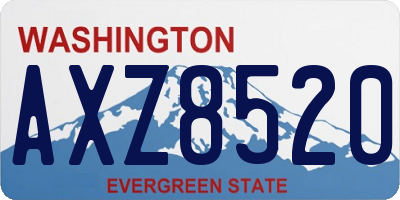 WA license plate AXZ8520