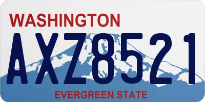 WA license plate AXZ8521