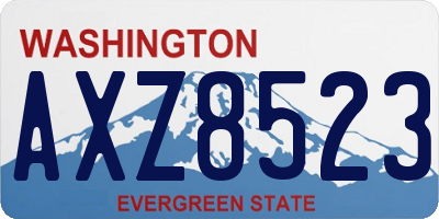 WA license plate AXZ8523