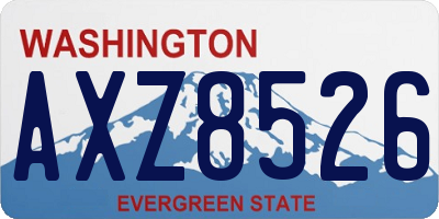 WA license plate AXZ8526