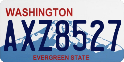 WA license plate AXZ8527