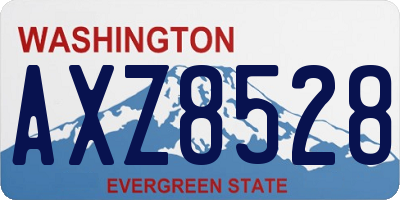 WA license plate AXZ8528