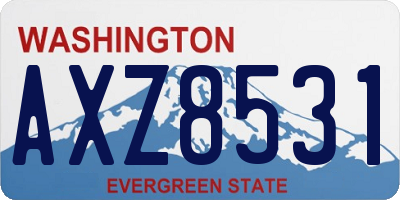 WA license plate AXZ8531