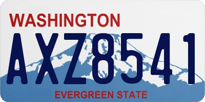 WA license plate AXZ8541